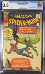 Cover Scan: Amazing Spider-Man #7 CGC GD/VG 3.0 Off White 2nd Full Appearance of Vulture! - Item ID #460336